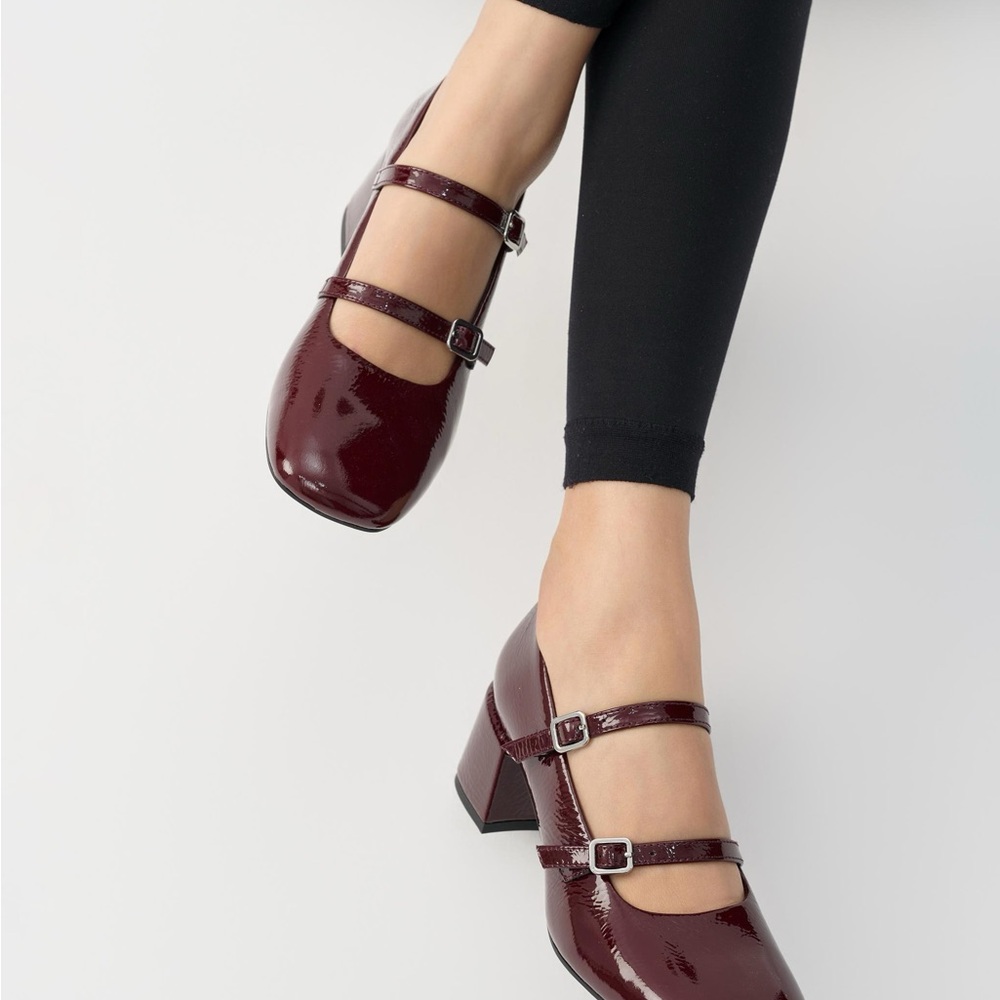 Vagabond Adison Burgundy Mary Jane Heels